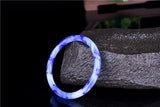 Xinjiang Hotan Fine Circle Bracelet Natural Jade Floating Flower Bracelet
