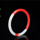 Hotan Jade Chicken Blood Jade Round Bar Bracelet Women's Jewelry