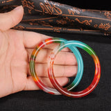 Hotan Jade Bracelet Wire Female Round Bar Bracelet