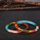 Hotan Jade Bracelet Wire Female Round Bar Bracelet