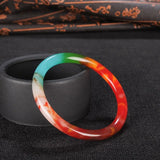 Hotan Jade Bracelet Wire Female Round Bar Bracelet