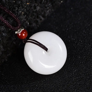 Hotan Jade Peace Buckle Sheepskin Jade Pendant Powder High Peace Pendant