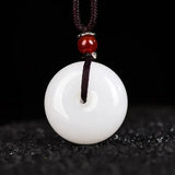 Hotan Jade Peace Buckle Sheepskin Jade Pendant Powder High Peace Pendant
