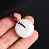 Hotan Jade Peace Buckle Sheepskin Jade Pendant Powder High Peace Pendant