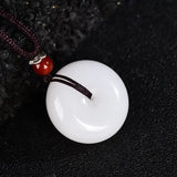 Hotan Jade Peace Buckle Sheepskin Jade Pendant Powder High Peace Pendant