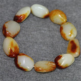 Hotan Jade Seed Bracelet Raw Stone Red Men Women