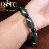 Xinjiang Hotan Sapphire Men's Bracelet Jade Amulet