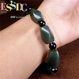 Xinjiang Hotan Sapphire Men's Bracelet Jade Amulet