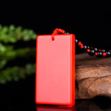 Xinjiang Chicken Blood Red Jade Peace Pendant