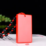 Xinjiang Chicken Blood Red Jade Peace Pendant