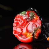 Xinjiang Natural Jade Pixiu Pendant Necklace for Men and Women