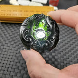 Xinjiang Dark Green Jade Double Wall Pendant - Ethnic Wind Joker