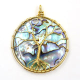 Light Yellow Round Abalone Shell Earrings For Women