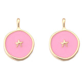 10Pcs Enamel Star Charm for DIY Jewelry Making