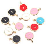 10Pcs Enamel Flash Charm for DIY Jewelry Making
