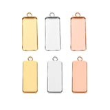 10pcs/lot Stainless Steel Rectangular Tray Pendant for Jewelry Making