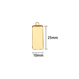 10pcs/lot Stainless Steel Rectangular Tray Pendant for Jewelry Making