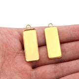 10pcs/lot Stainless Steel Rectangular Tray Pendant for Jewelry Making