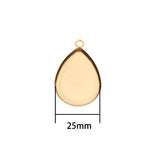 10pcs 25mm Stainless Steel Drop Tray Pendant