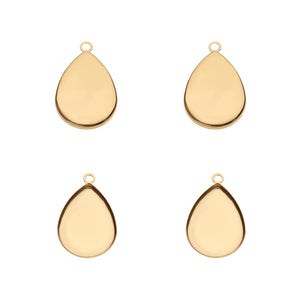 10pcs 25mm Stainless Steel Drop Tray Pendant