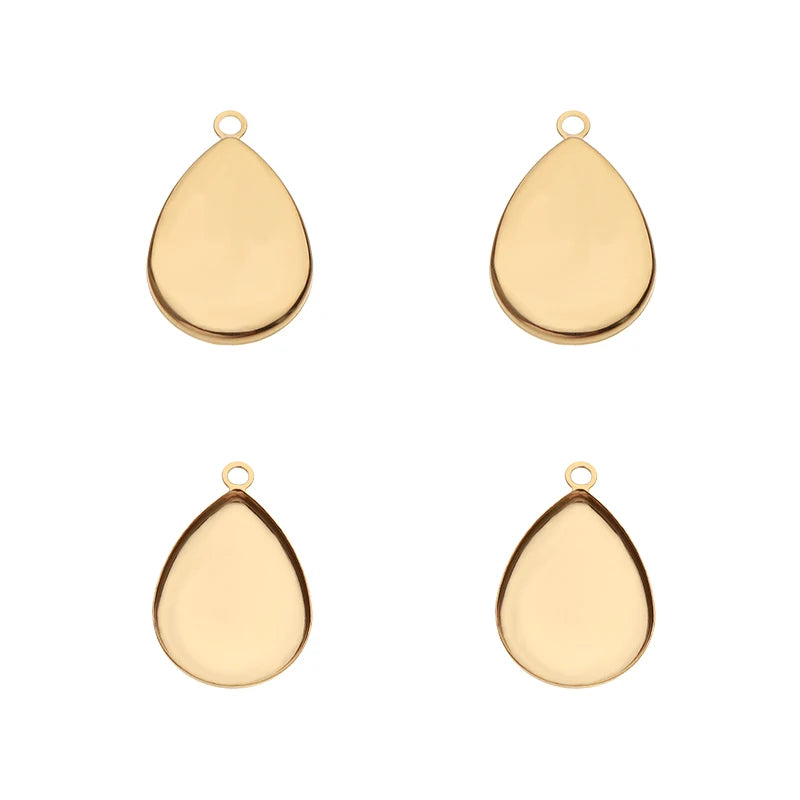 10pcs 25mm Stainless Steel Drop Tray Pendant