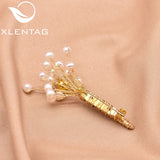 Natural Freshwater Pearl Flower Shape Brooch G00363B