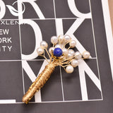 Natural Freshwater Pearl Flower Shape Brooch G00363B