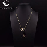 XlenAg Pearl Ring Necklace Women Fine Jewelry Wedding Party GN0266