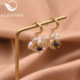 XlenAg Dark Small Pearl Earrings GE0664A