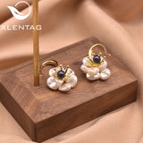 XlenAg Dark Small Pearl Earrings GE0664A