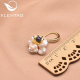 XlenAg Dark Small Pearl Earrings GE0664A