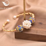 XlenAg Natural Pearl Bracelet Set for Couples GB0932