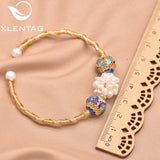 XlenAg Natural Pearl Bracelet Set for Couples GB0932