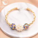 XlenAg Natural Pearl Bracelet Set for Couples GB0932