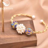 XlenAg Natural Pearl Bracelet Set for Couples GB0932