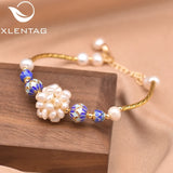 XlenAg Natural Pearl Bracelet - Adjustable Charm Bracelet
