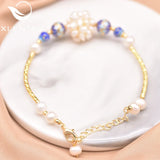 XlenAg Natural Pearl Bracelet - Adjustable Charm Bracelet