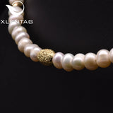 Xlenag Freshwater Pearl Open Collar Necklace For Family And Girlfriend
