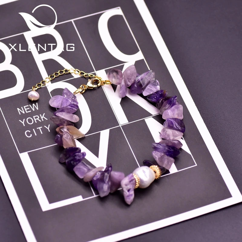 Purple Stone Bracelet Anime Pearls Friendship Romantic Boho Jewelry