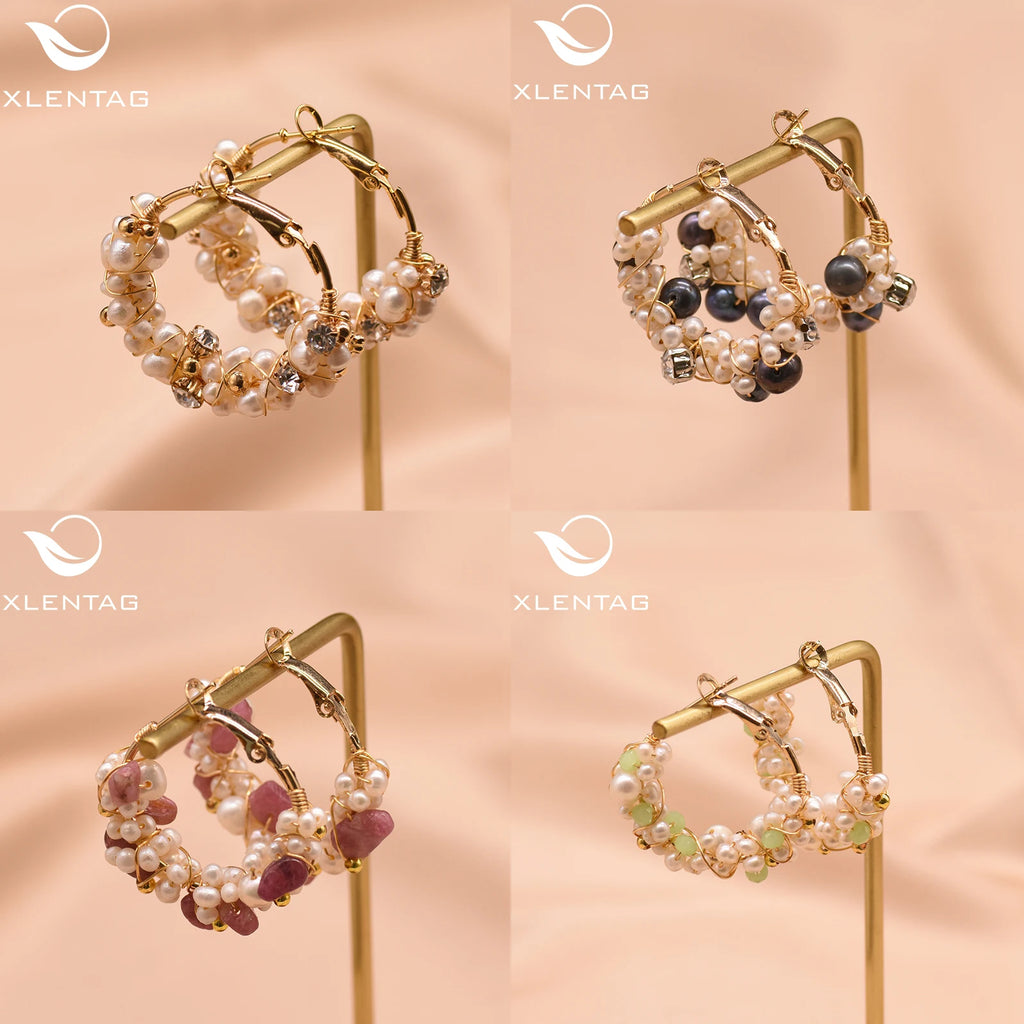 Colorful Freshwater Pearl Earrings Wedding Party Boho Jewelry