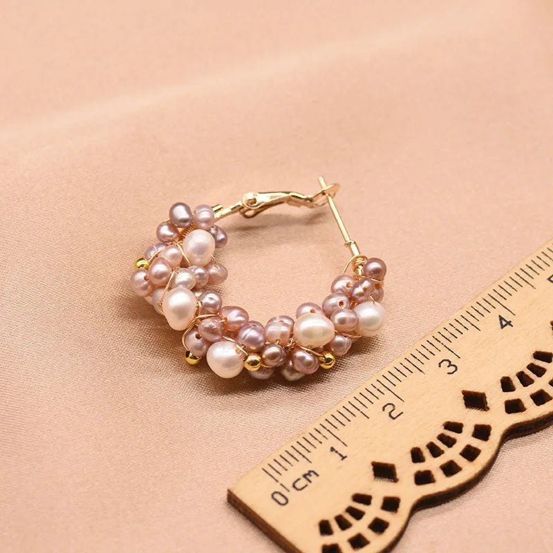Colorful Freshwater Pearl Earrings Wedding Party Boho Jewelry