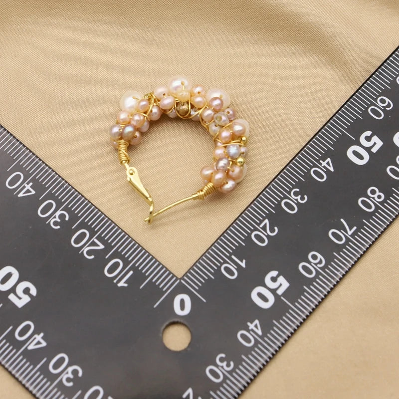 Colorful Freshwater Pearl Earrings Wedding Party Boho Jewelry