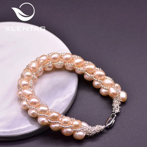 Pink Pearl Wide Cuff Bracelet Indian Women Accessories GB0204B