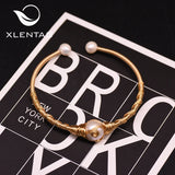 Pearl Cuffs Bracelets Minimalism Bangle Wedding Girls Ethnic Jewelry