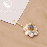 Double Floral Bridal Pearl Hair Accessories Wedding Hairpin