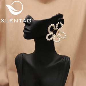 Exquisite Freshwater Pearl Flower Earrings
