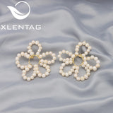Exquisite Freshwater Pearl Flower Earrings
