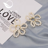 Exquisite Freshwater Pearl Flower Earrings