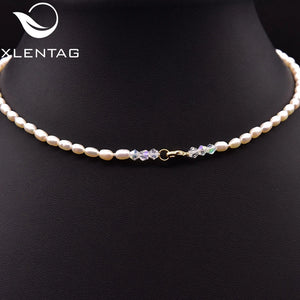 Natural Fresh Water Pearl Necklace Wedding Party Gift GN0263B