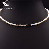 Natural Fresh Water Pearl Necklace Wedding Party Gift GN0263B